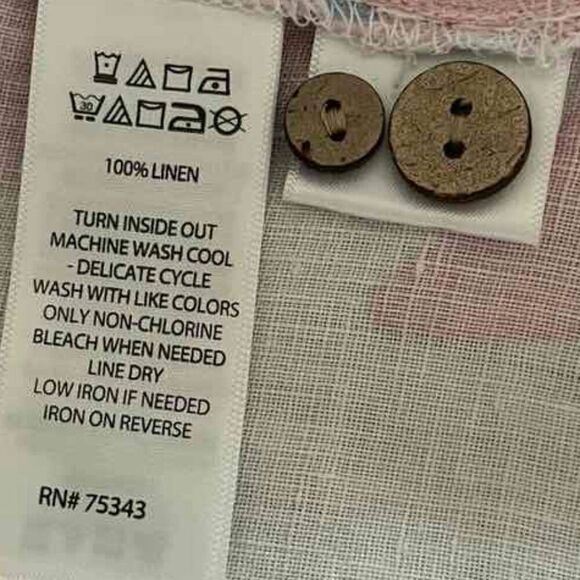 Cynthia Rowley Tropical Floral Ballet Dancer Print 100% Linen Popover Blouse 3X - Picture 4 of 9